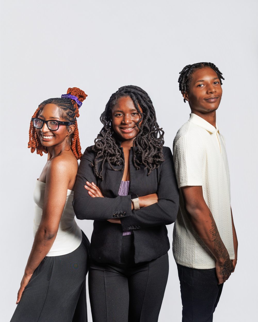 Group campaign portrait for hair brand